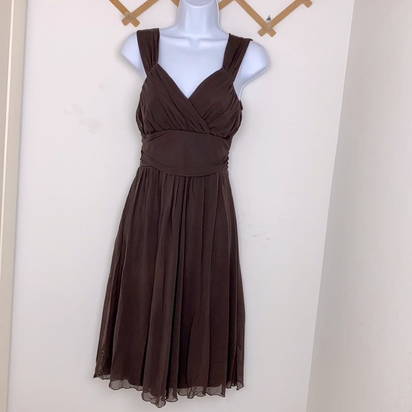 Dresses & Skirts - Vintage 90s Y2K brown nylon mesh  Slip dress